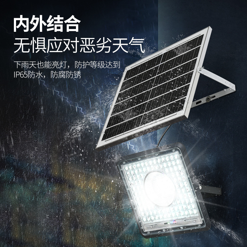 Cross-border solar street lamps, outdoor floodlights, rainproof home courtyard lights, original manufacturer, wholesale of household solar lamps details Picture