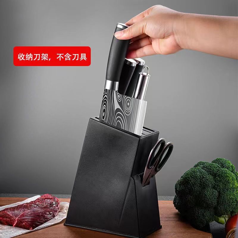 Manufacturer's in-stock stainless steel knife holder storage cylinder with chopping board, creative free knife holder, kitchenware knife rack Specification drawing