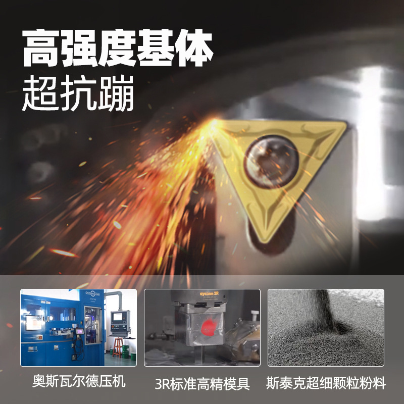 tcmt090204/110204/16t304 special triangular CNC inserts for steel parts, triangular boring inserts details Picture
