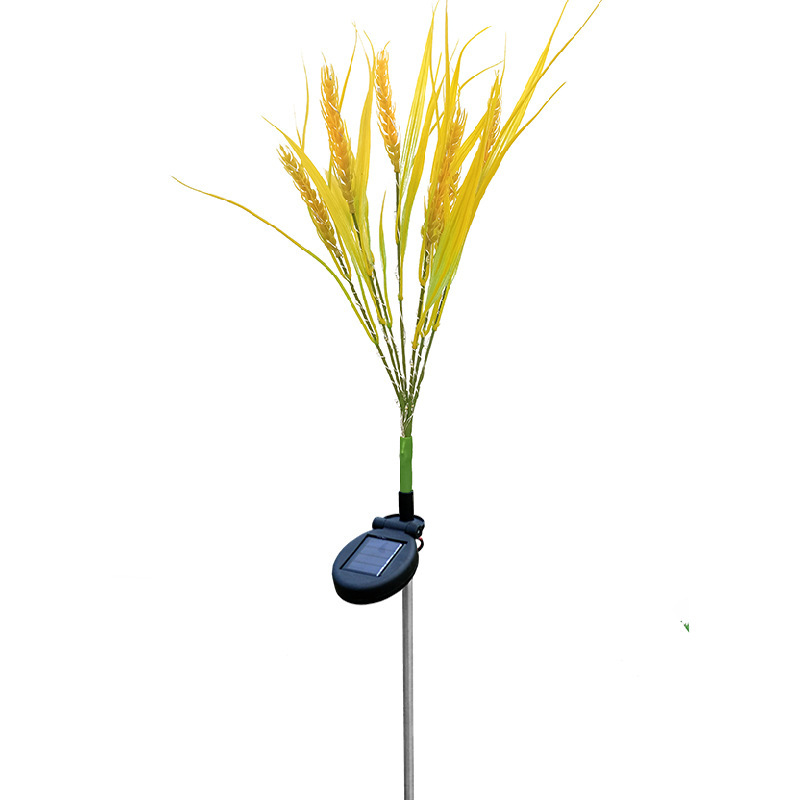 Led-illuminated wheat ear and rice ear lamps, outdoor solar courtyard lawn decorative lights, garden landscape simulation Item Picture