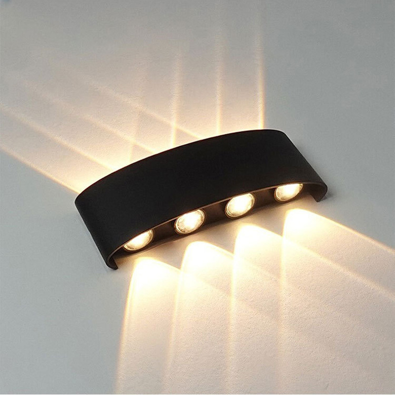 Modern and simple outdoor waterproof LED wall lamps, hotel corridor, living room, bedroom, bedside, indoor up and down illuminated wall lamps Application Scenario
