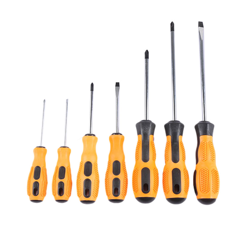 Screwdriver manufacturers wholesale black and yellow force-handling cross-head screwdrivers and manual screwdrivers Item Picture