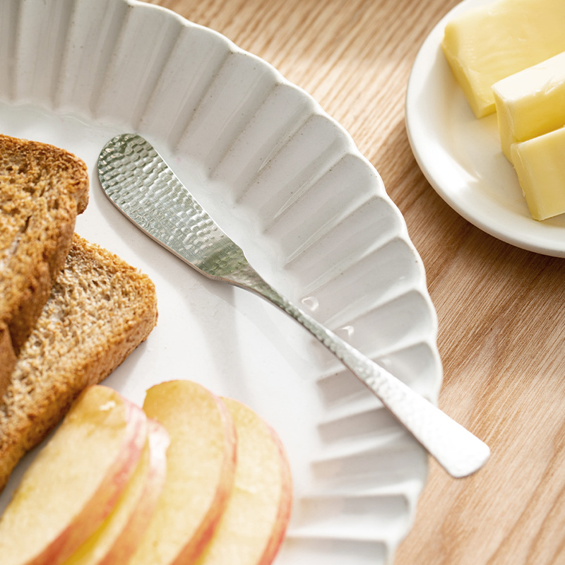 Frost Mountain Japanese imported 304 stainless steel butter knife, hammer, textured bread, peanut butter, jam spatula, cheese spatula Application Scenario