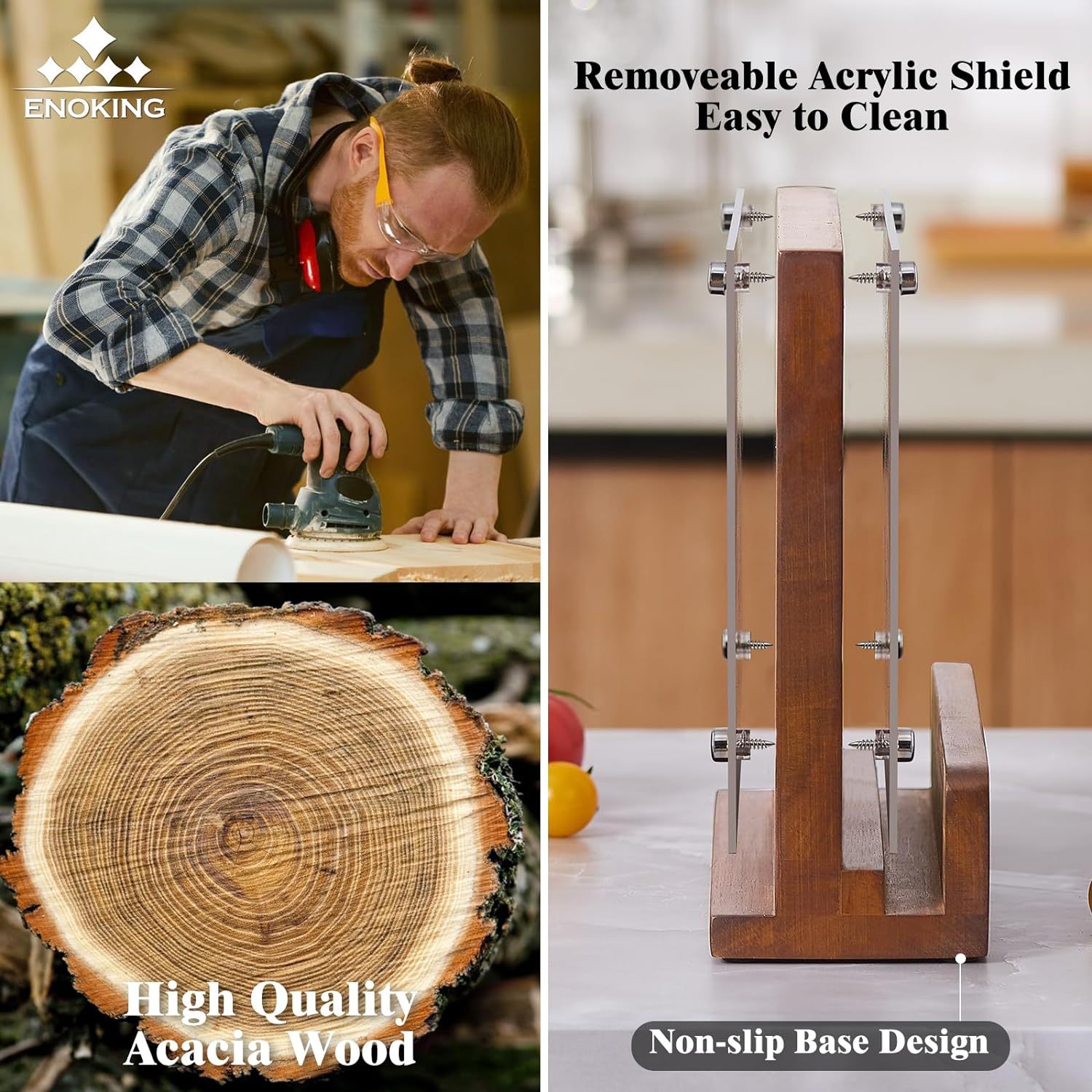 Simple kitchen tabletop knife, magnetic fruit knife storage rack, double-sided magnetic knife rack, magnetic knife seat, household knife rack Specification drawing