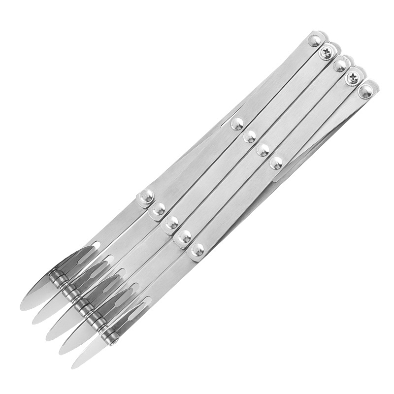 Stainless steel pizza roller knife, pastry roller knife, pizza net knife, extendable multi-wheel fried dough stick knife, manual intermediate pancake maker Item Picture