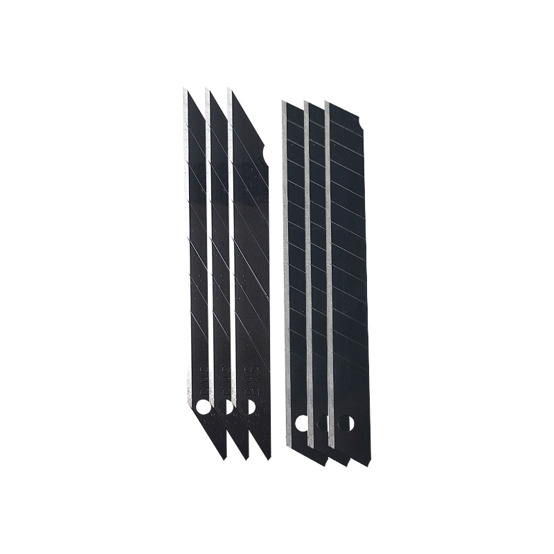 Small all-black blade 9mm, artistic blade 30 degrees and 60 degrees, professional industrial wall fabric, wallpaper and film application small blade Item Picture