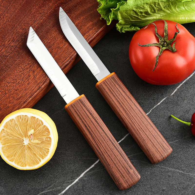 The Dragon and Phoenix Double Knife Fruit knife is portable and suitable for household use. It can be used as a stainless steel knife for cutting vegetables and meat, a fruit knife and a peeler details Picture