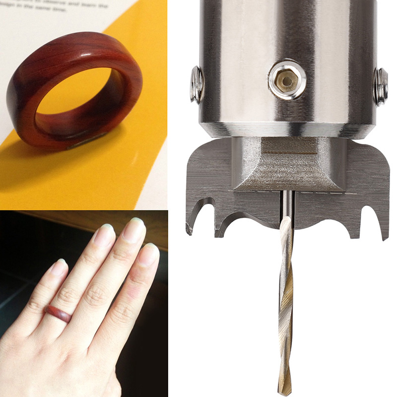 Cross-border supply ring knife, safety buckle integrated knife set, finger guard knife, woodworking milling cutter, prayer bead knife tool details Picture