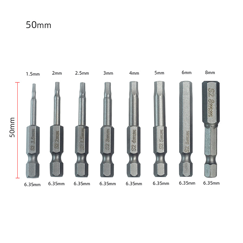 Carefully selected 10-piece set of 100mm/50mm length hexagon socket socket, S2 magnetic socket socket undefined