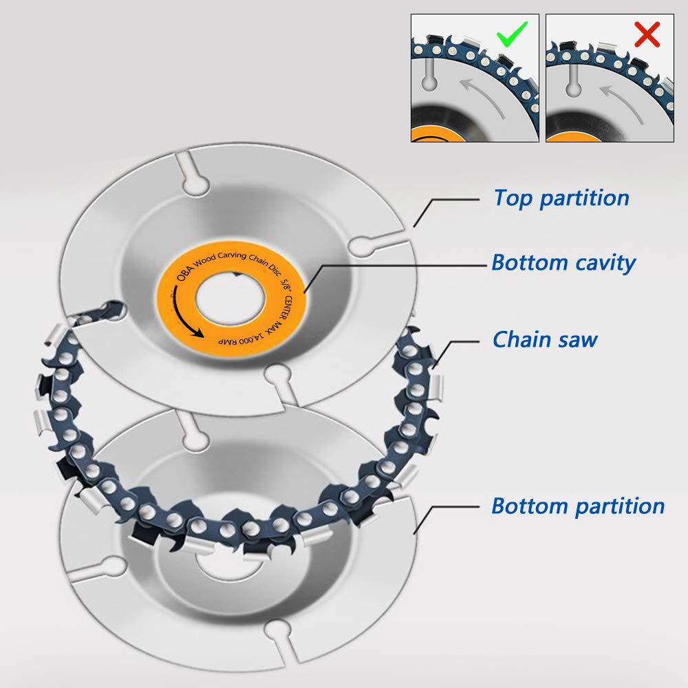 4-inch 22-tooth woodworking engraving chainsaw disc, 5-inch Angle grinding disc, wood slotting saw blade, Angle grinding machine chain disc Application Scenario