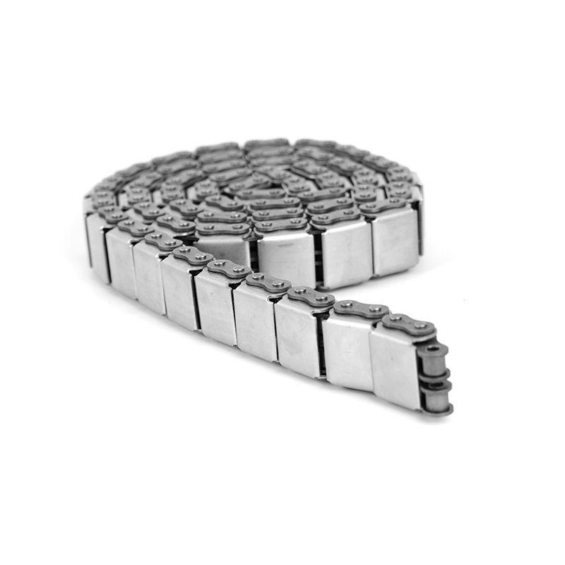 In stock supply of 08B single-row and double-row stainless steel U-shaped cover plate chain for horizontal moving machine cover plate chain transmission industry Item Picture