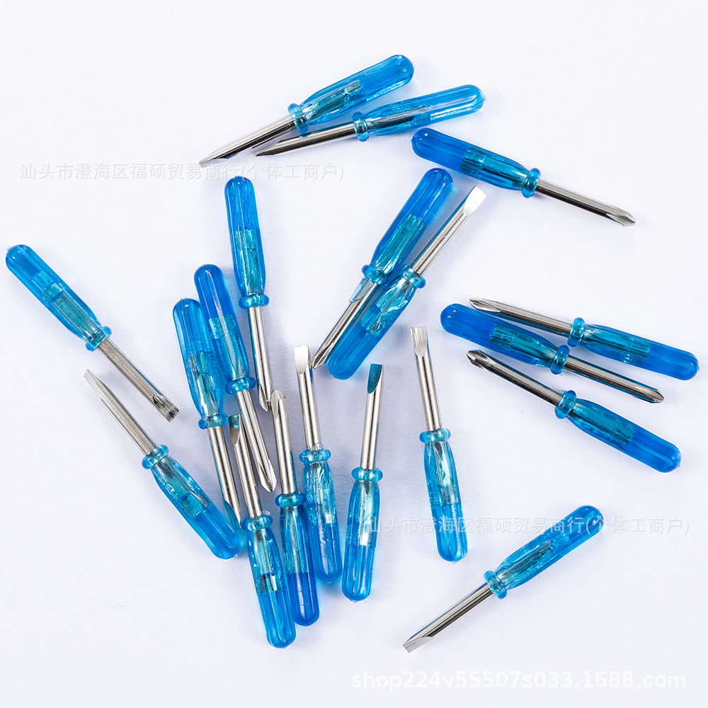 45 long screwdriver, screwdriver, crystal blue repair screwdriver, 1.6 2.0 3.0 mini cross-head flat-head screwdriver details Picture