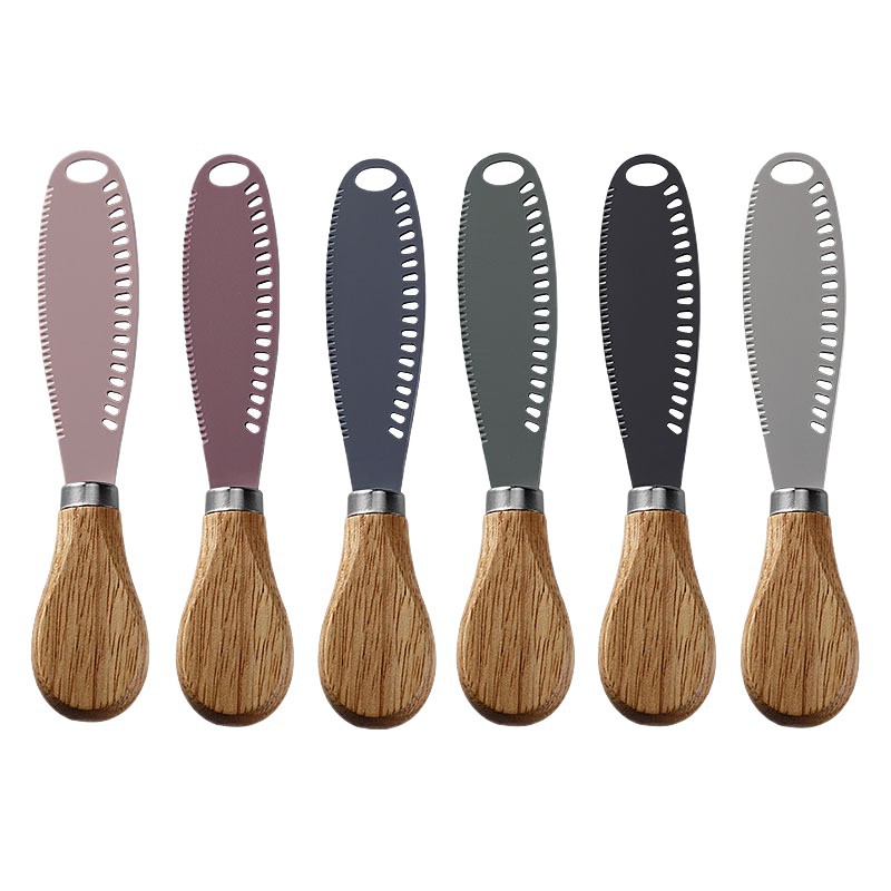 Cross-border in-stock stainless steel butter knife with holes, cheese knife, butter and cheese knife, bread jam knife, cream knife, spatula Item Picture