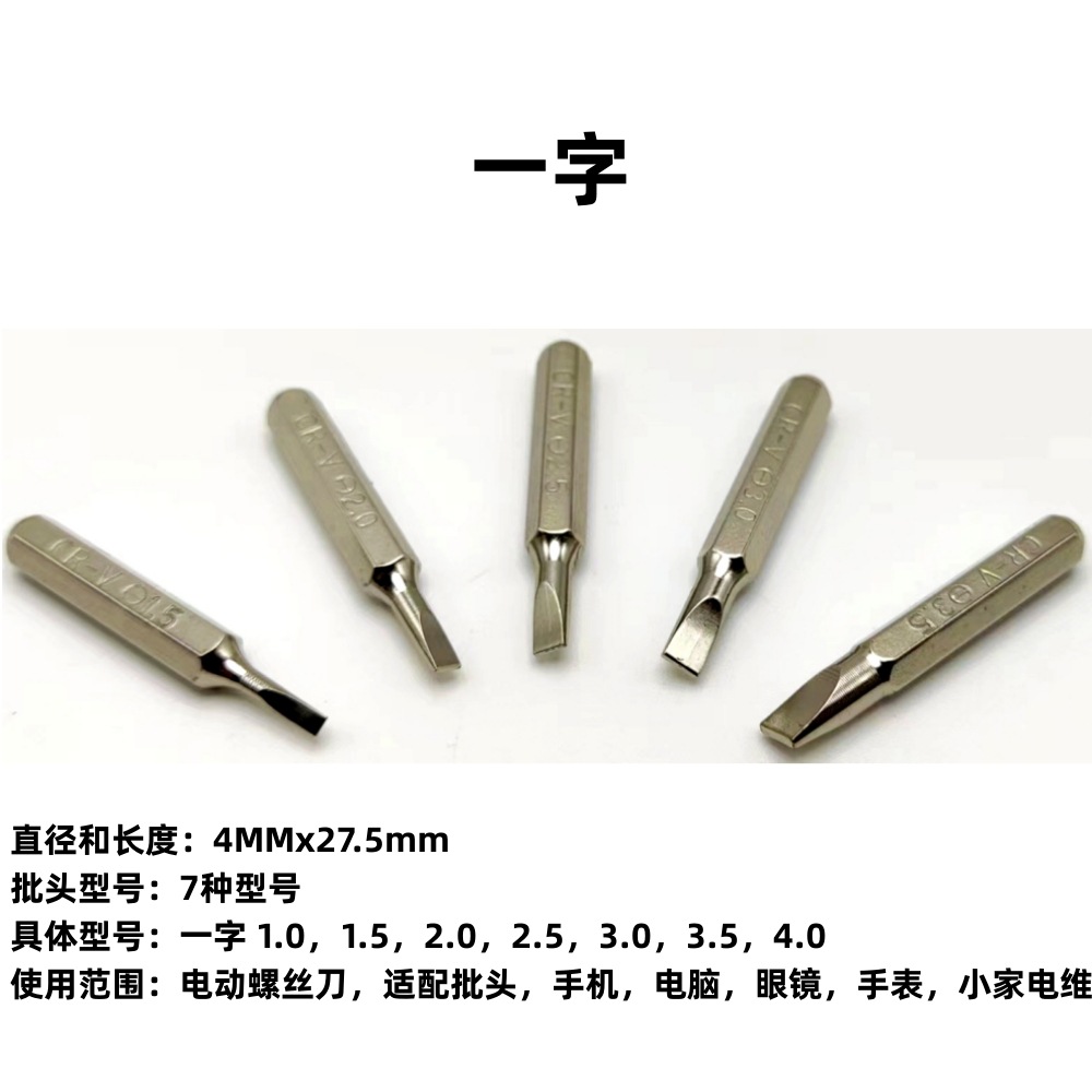 H4*28mm screwdrivers with holes, plum blossom cross, hexagonal and triangular bits, CR-V hardware tools Application Scenario