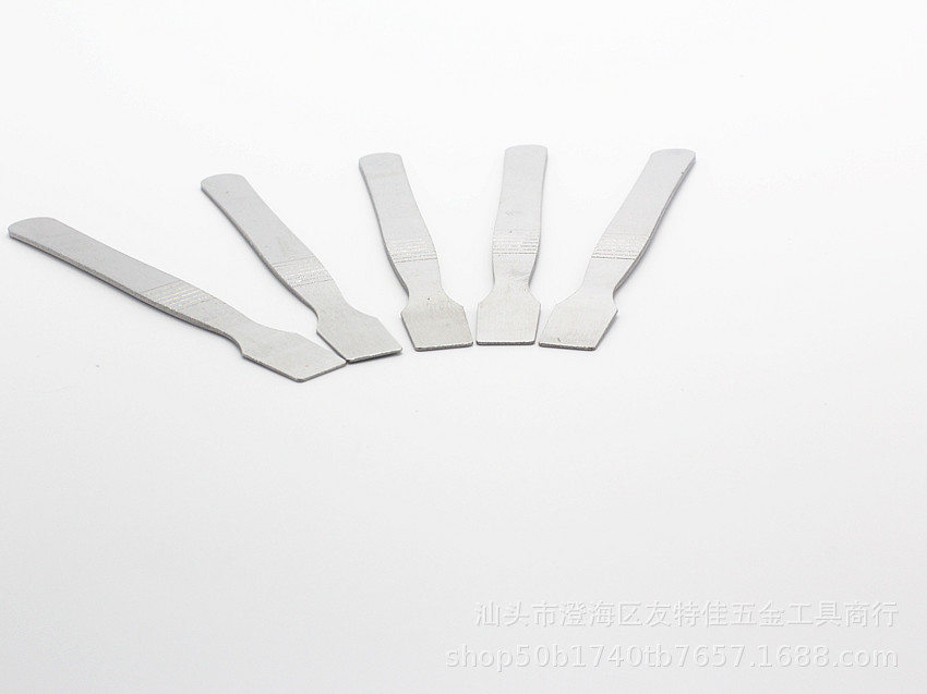 Stainless steel thin-mouthed scraper, tin paste stirring scraper, tin scraper, liquid crystal case opening tool, mobile phone prying rod, disassembly rod details Picture
