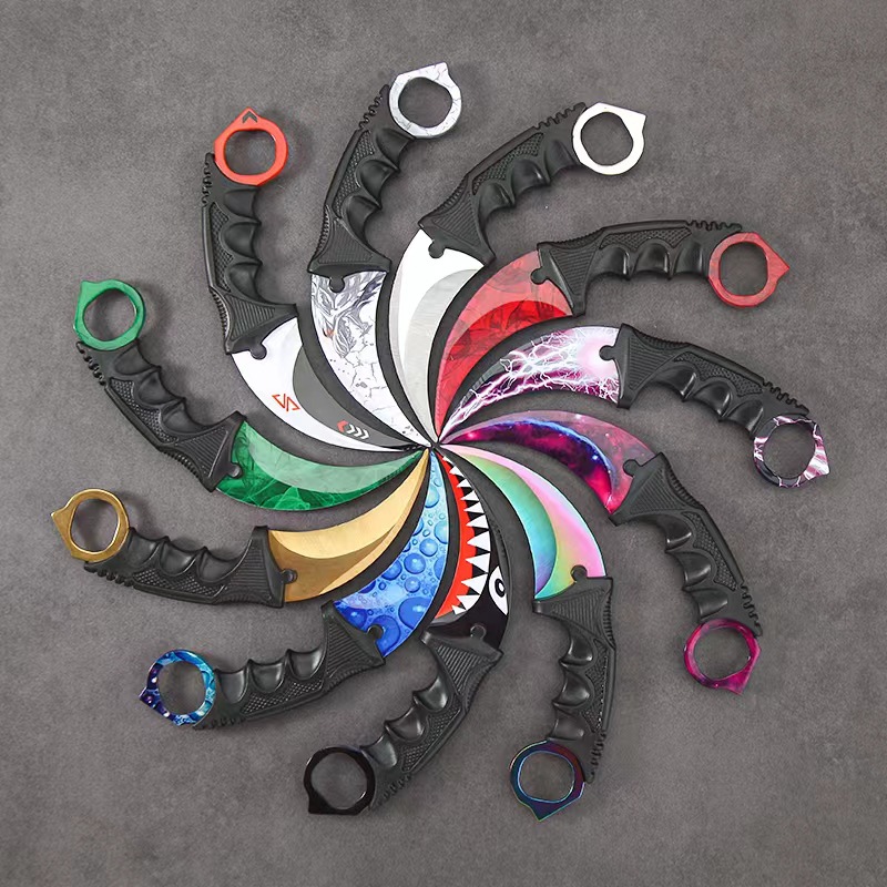 Upgraded and thickened outdoor claw knife, CSGO wild survival claw knife, unsharpened multi-functional straight knife, outdoor knife full figure