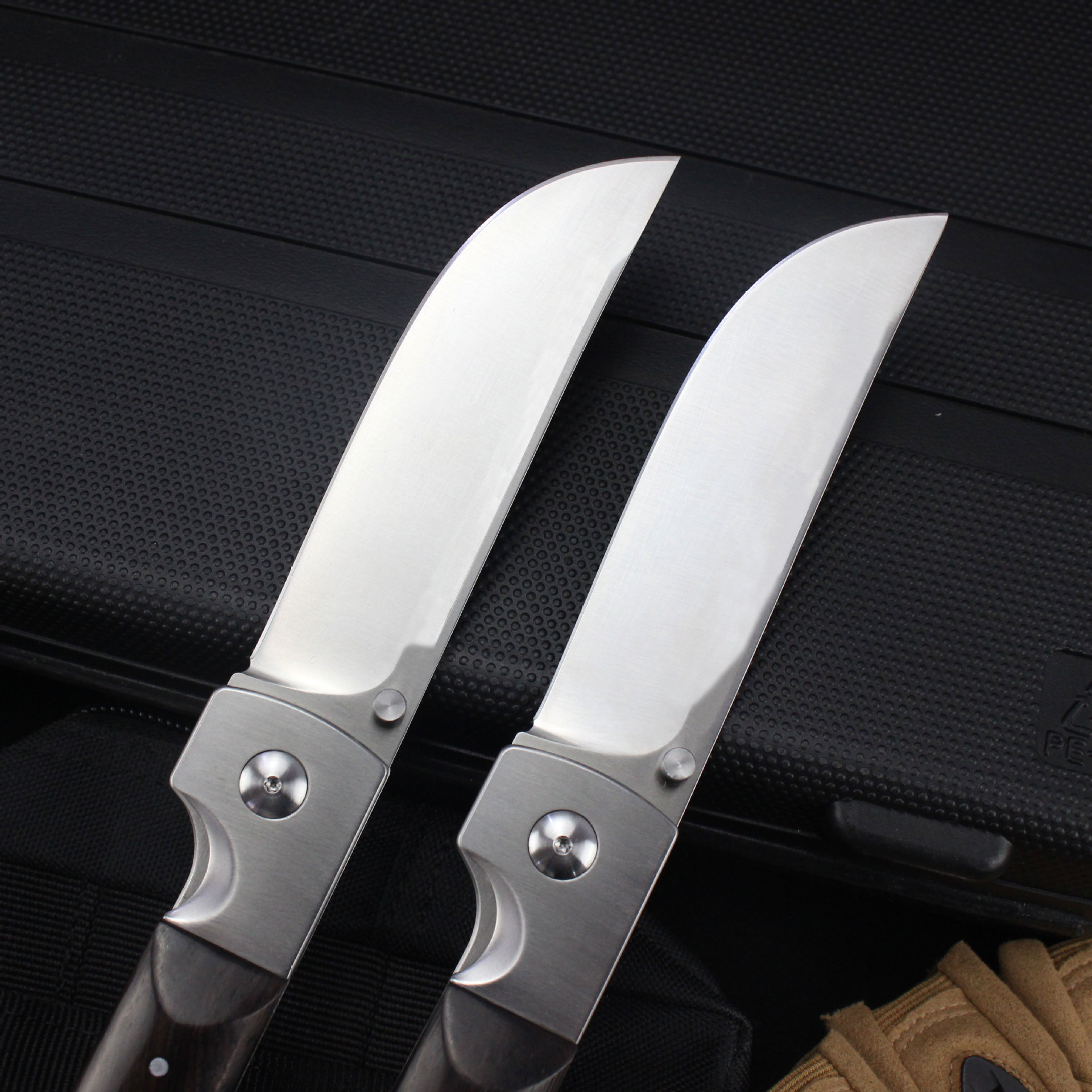 Russian Volsma ebony handle folding knife Portable D2 Outdoor tactical AliExpress folding knife Specification drawing