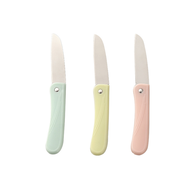 Wholesale of folding stainless steel household kitchen knife peelers, one-yuan store portable peelers for cutting fruits and vegetables Item Picture