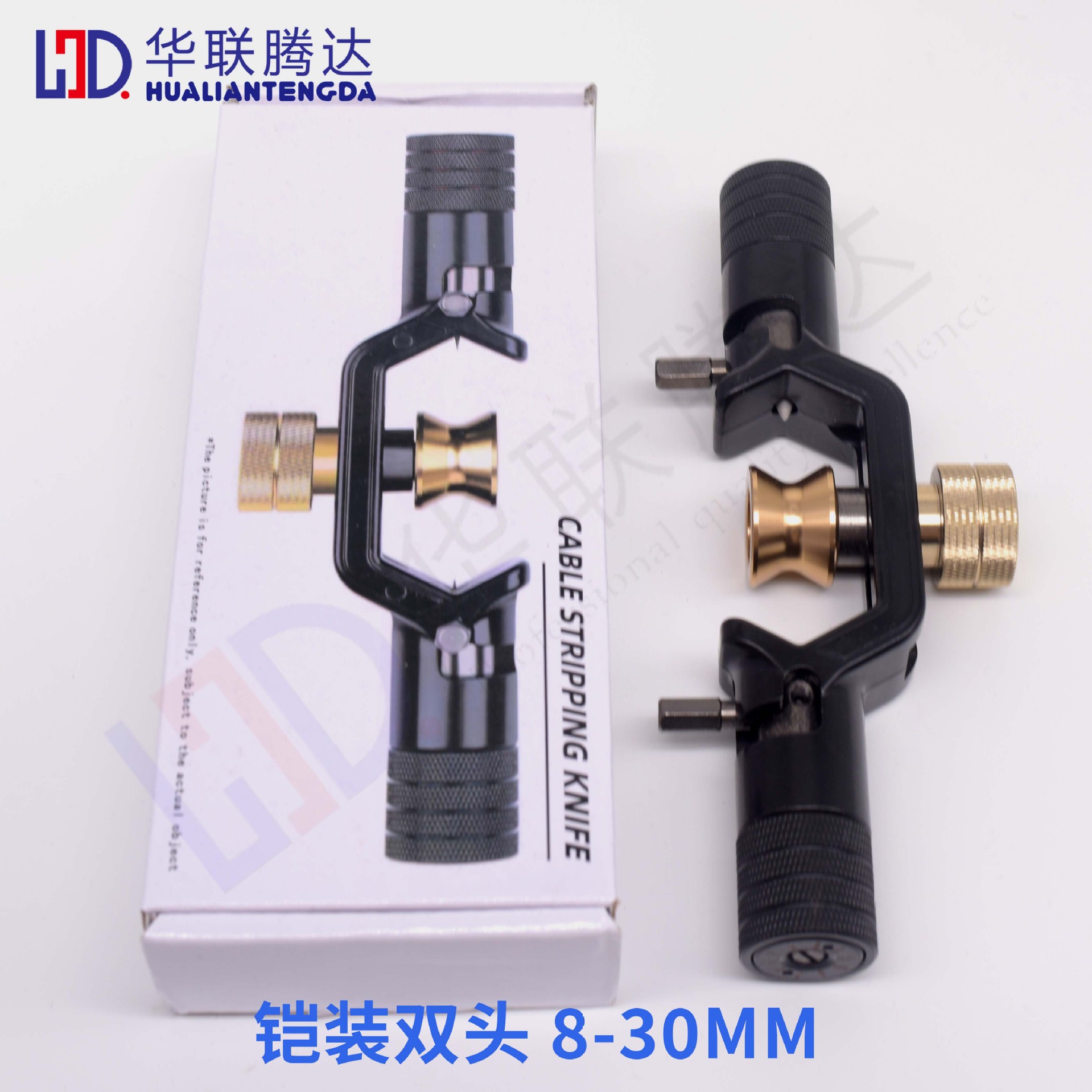 Armored cable stripping knife, longitudinal and transverse cable opening knife, longitudinal cutting and ring cutting, 8-30/4-10mm optical cable knife stripping device Application Scenario