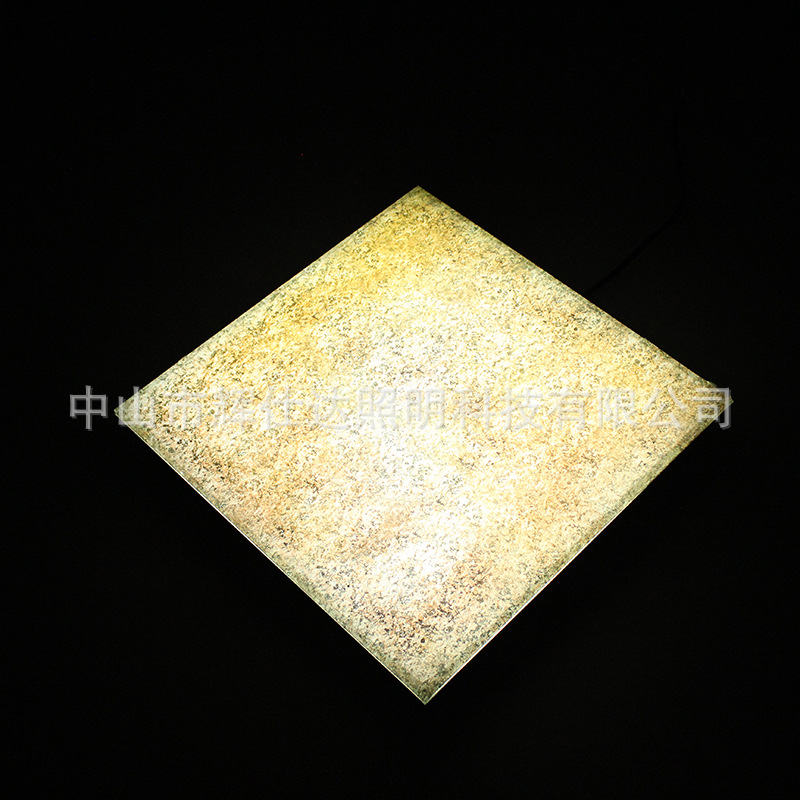 Factory wholesale 600*600*H60MM marble-patterned floor tiles with stainless steel shells and stone-patterned luminous tiles details Picture