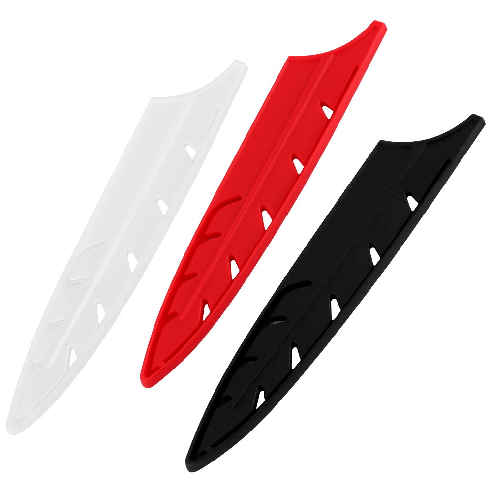 Yangjiang Xingye Plastic Injection Molding Factory's Qianye knife sheath, blade protection rubber strip sleeve, red transparent knife sleeve Item Picture