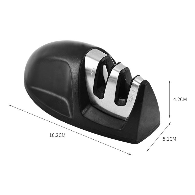 Two-stage multi-purpose kitchen knife sharpener, household quick whetstone, fixed-angle knife sharpener, suitable for small kitchens Specification drawing