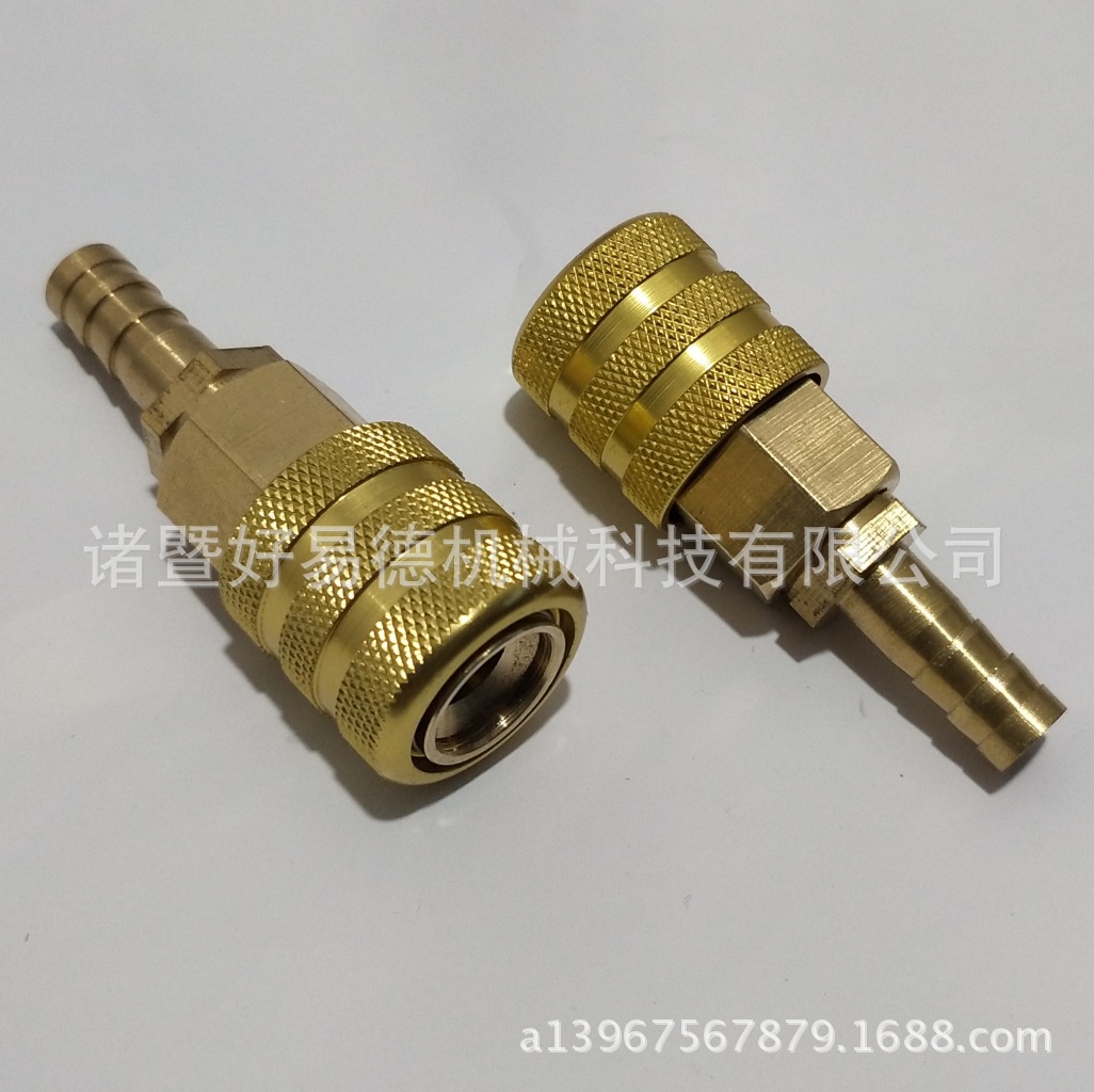 Open self-locking tire quick inflation tube, inflation nozzle, inflation head, quick connector, pure copper vehicle tire pressure gun gauge tube Specification drawing