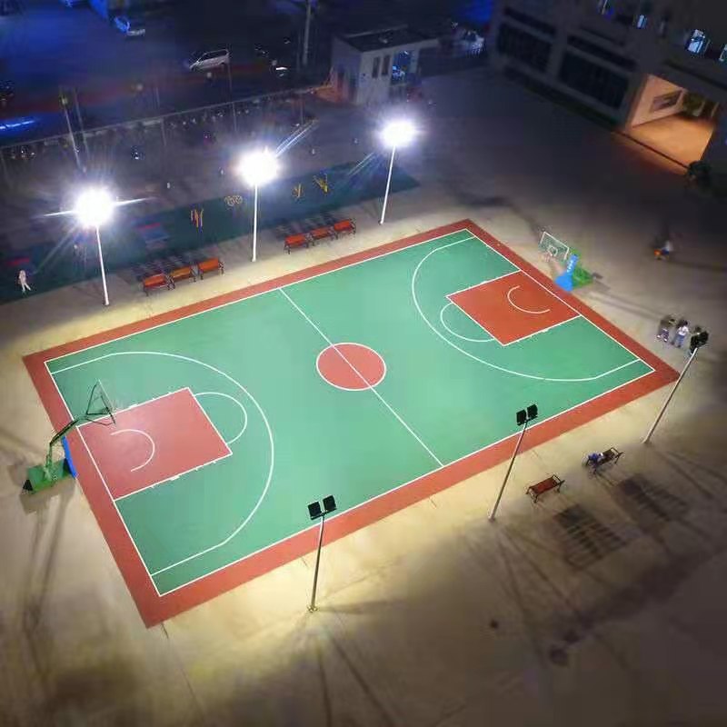Basketball court lamp posts, 6-meter, 7-meter, 8-meter, 10-meter square lamps, high-pole lamps, LED100W, 200W outdoor Specification drawing
