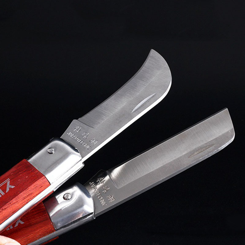 Wooden-handled electrician knife, cable knife, multi-purpose maintenance knife, special steel, sharp and durable, peeling and cutting knife, peeling knife Specification drawing