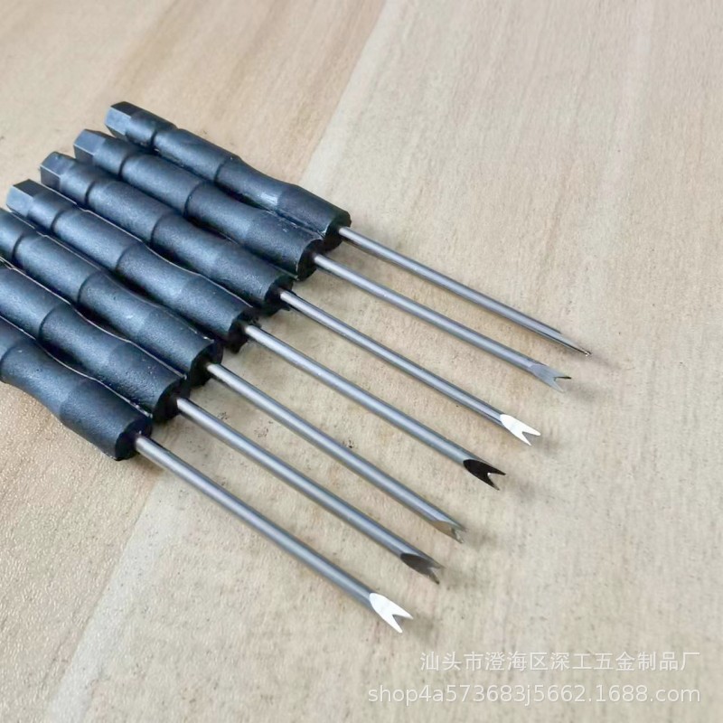2.0 Fork-type screwdriver single-head lug screwdriver watch adjuster 1.5V type 0.8 through-pin watch strap changing screwdriver Specification drawing