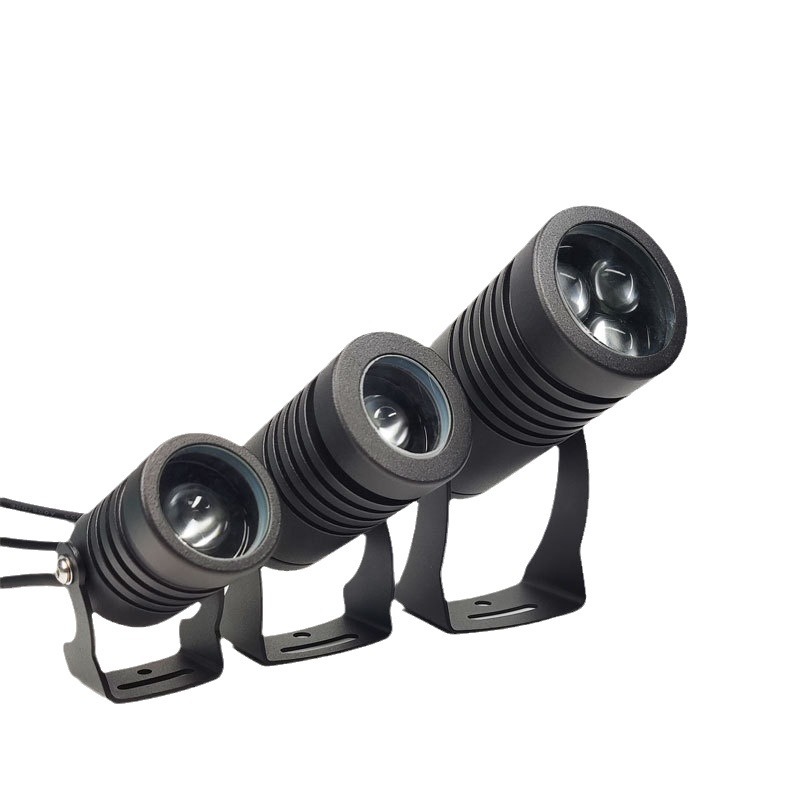 LED outdoor waterproof narrow beam spotlight, 3-degree focused long-range floodlight, strong light column, wall-washing beam light Item Picture