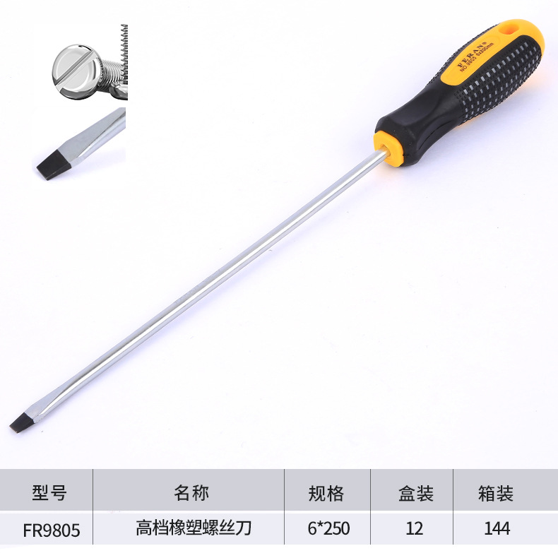 Screwdriver manufacturers wholesale high-end three-color massage handle anti-slip screwdrivers, chrome vanadium steel cross-shaped flat-head screwdrivers undefined