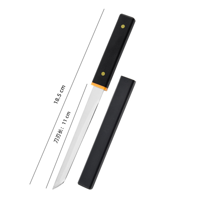 Yunmo Small Knife Battle Boat Black Warrior Chinese Style Portable Fruit Knife, thickened peeling knife, Kitchen Outdoor Camping M390 Specification drawing