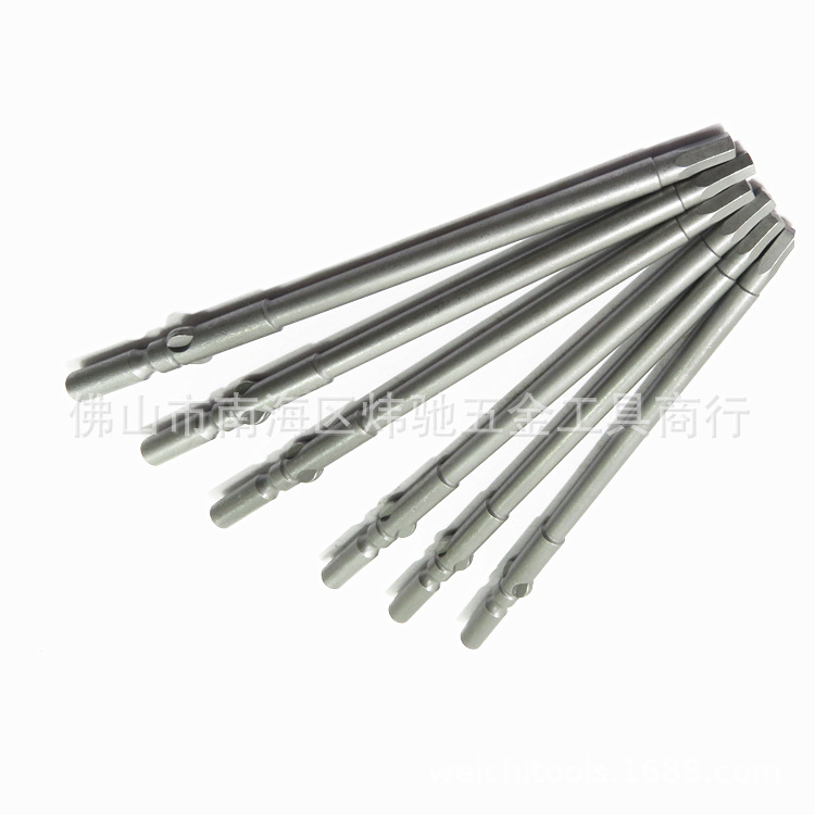 S2 Hardened 801 Allen screwdriver head Extended electric Allen screwdriver head with magnetic 100/150 length Specification drawing