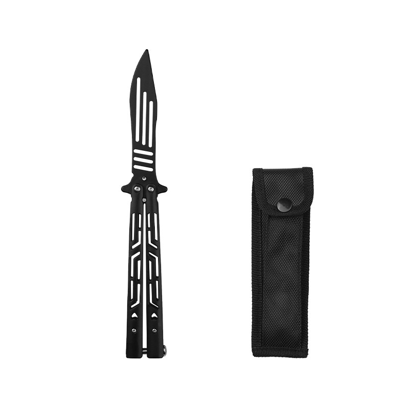 Factory direct sale of uncut butterfly knives, practice swinging knives, colored titanium training knives, hand practice tools, play cool swinging knives undefined