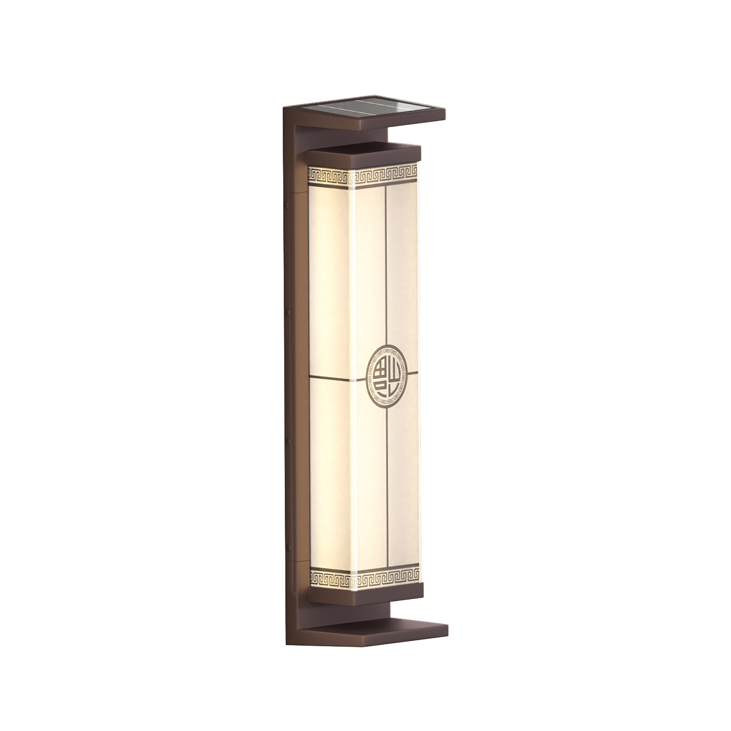 New Chinese-style wall lamps, outdoor terrace waterproof landscape lamps, solar outdoor villa courtyard lamps, gate and exterior wall lamps Item Picture