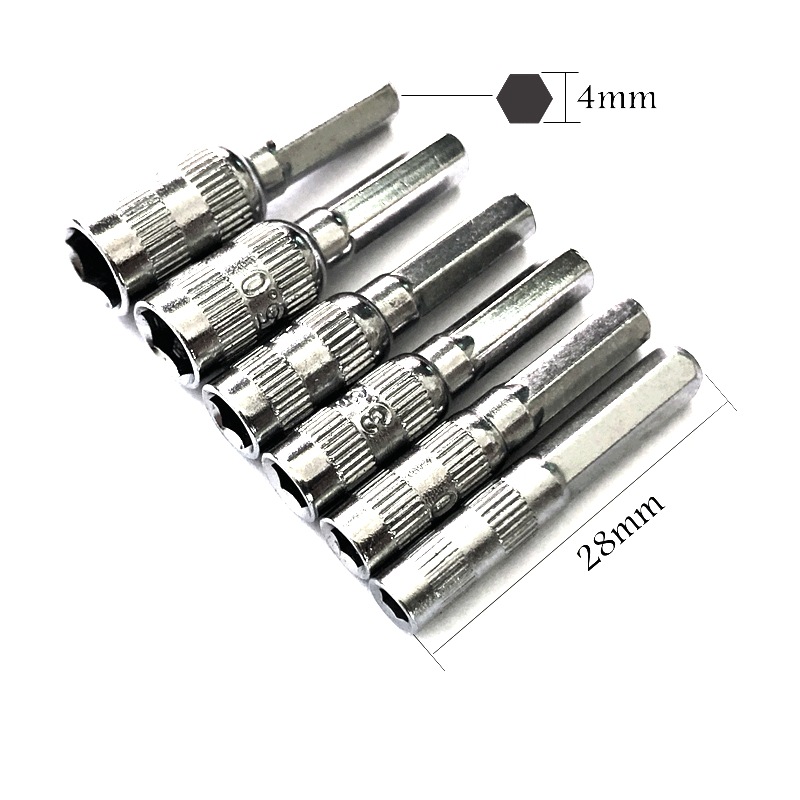 Small hexagon socket M2.5/3.0/3.5/4.0/4.5/5.0/5.5 mm batch head H4 x 28 mm head nickel plating Item Picture