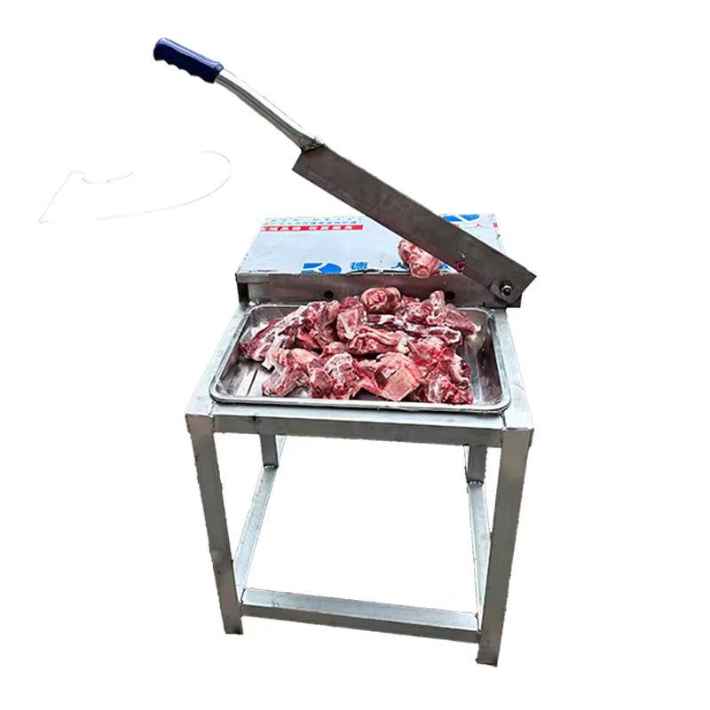 Guillotine manganese steel household bone cutting knife, commercial sharp steel bone cutting knife, chicken, duck and lamb chops leg bone cutting machine full figure