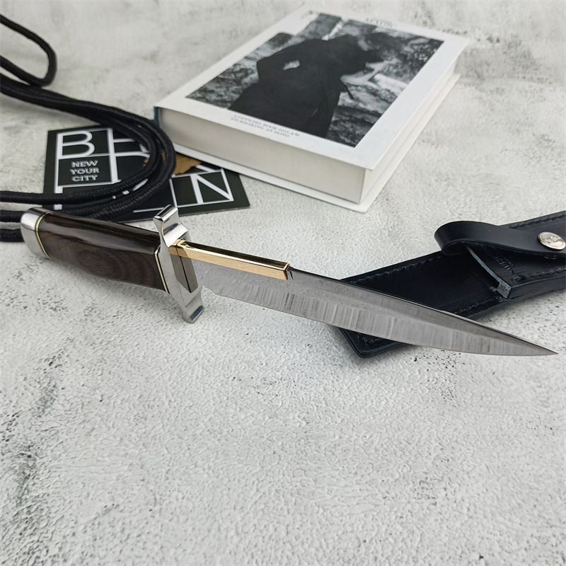 Toothpick Boyi outdoor self-defense survival portable knife, sharp EDC high-hardness outdoor survival straight knife, fruit knife Specification drawing