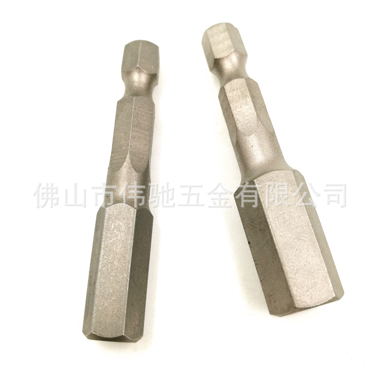 S2 steel hardened hexagon socket air screwdriver head, extended pneumatic and electric hexagon screwdriver head with magnetic screwdriver bit H2*65mm details Picture