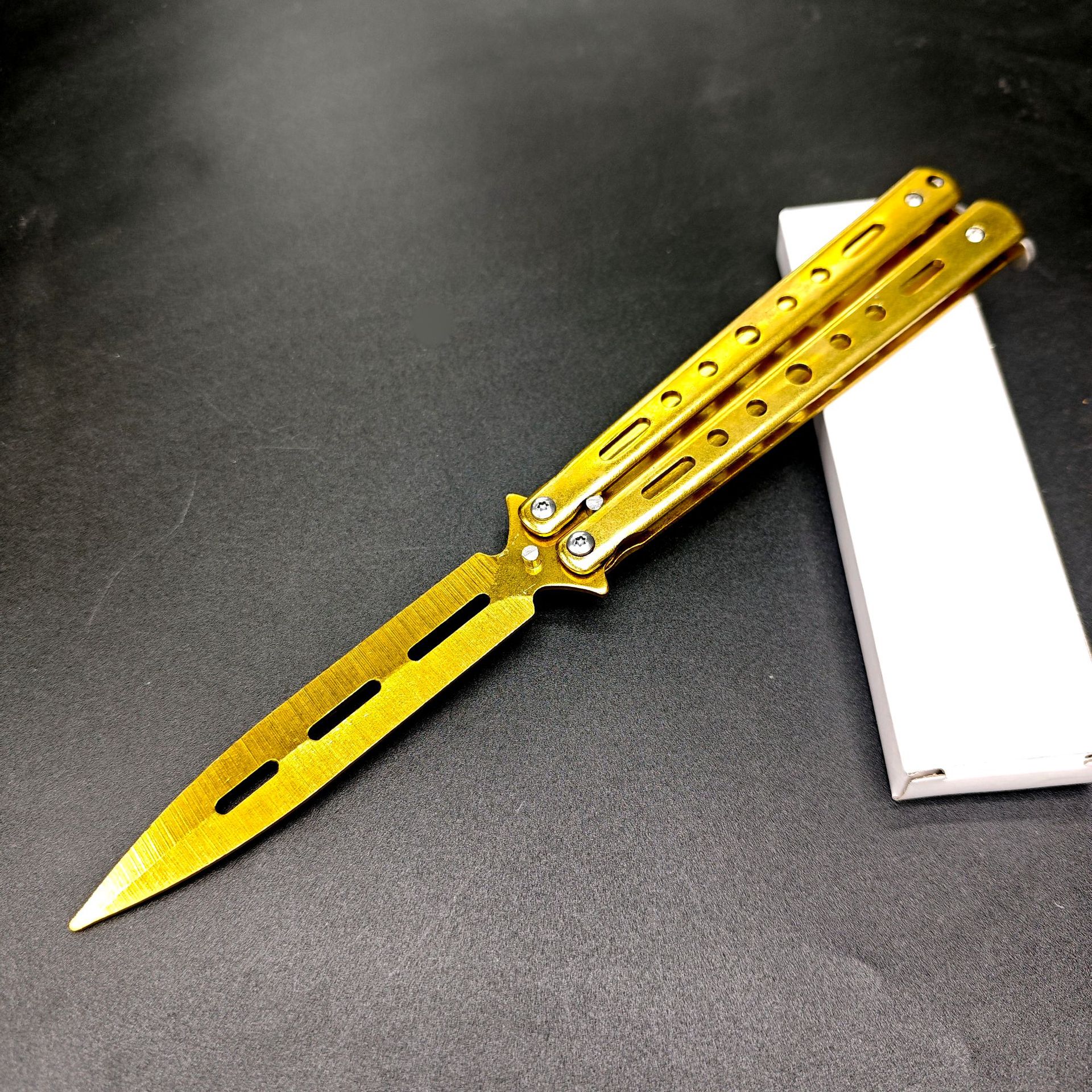 Butterfly comb student version all-steel model toy training practice, a must-have for Internet celebrities to shake hands and show off their coolness without cutting edges Specification drawing