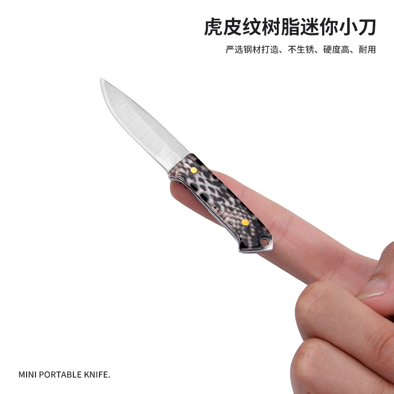 Outdoor self-defense knife, exquisite small straight knife, creative fruit knife, pocket knife, portable stainless steel mini knife, necklace knife undefined