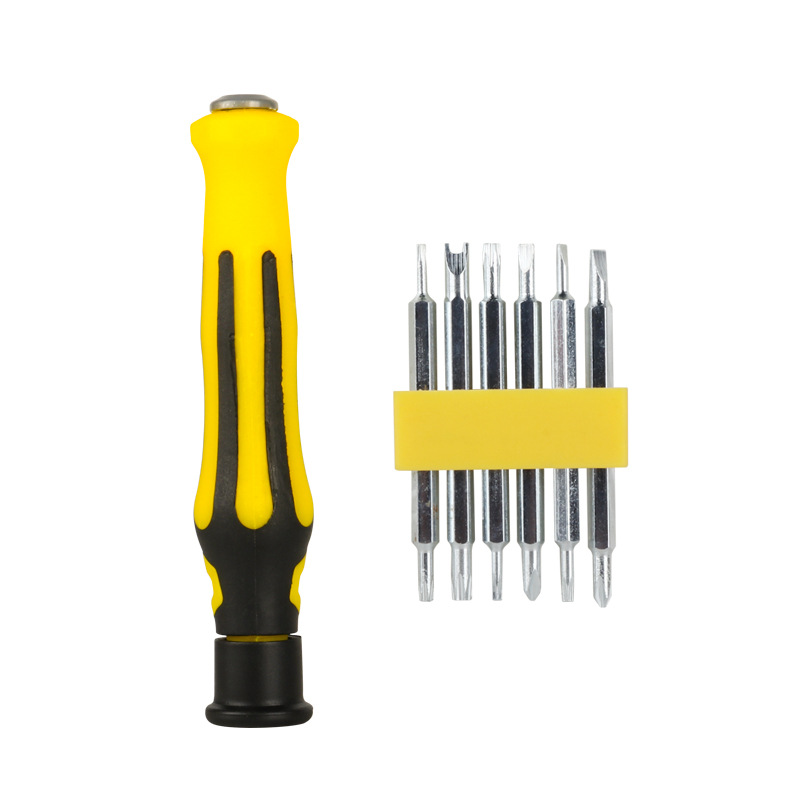 Cross-shaped, plum blossom-shaped, Y-shaped and U-shaped mobile phone telecommunications repair 1 tool screwdriver 6-in-1 multi-purpose screwdriver set undefined