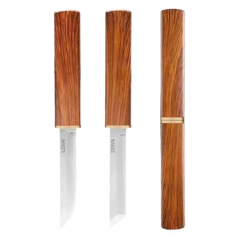 Dragon and Phoenix Double Knife Portable Fruit Knife, kitchen household stainless Steel two-in-one, Outdoor camping, internet-famous Mandarin Duck Double Knife Item Picture