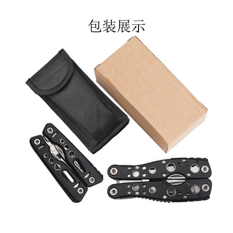 Factory direct sales of multi-functional folding pliers, round hole portable tool pliers, stainless steel multi-functional camping gift pliers Application Scenario