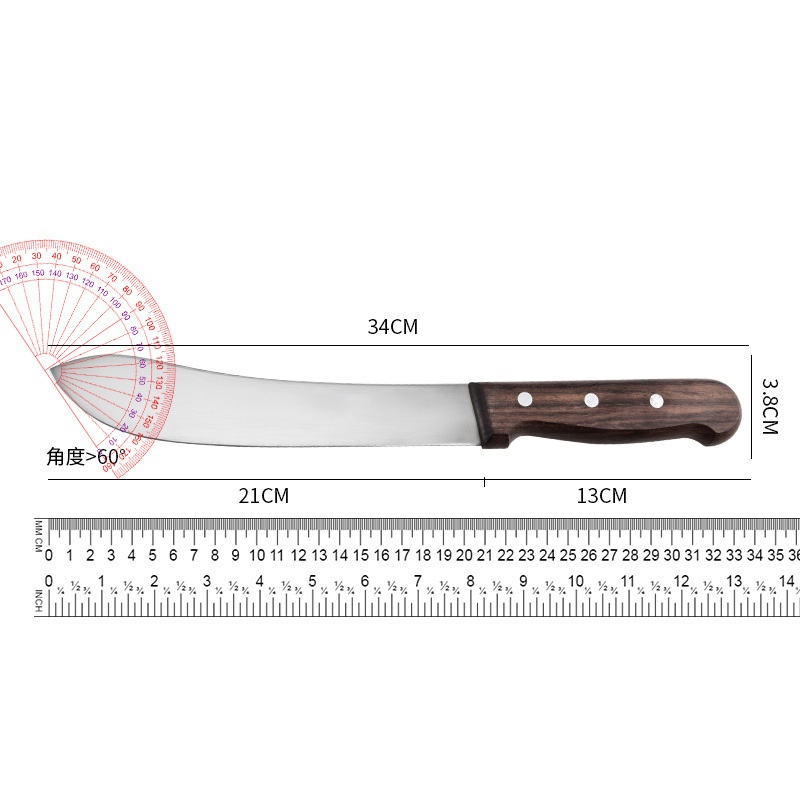 Mai Zai beef knife, curved knife, 14-inch meat separation knife, fruit knife, Eagle Mai knife, chef knife, meat slice knife, beef cutting knife details Picture