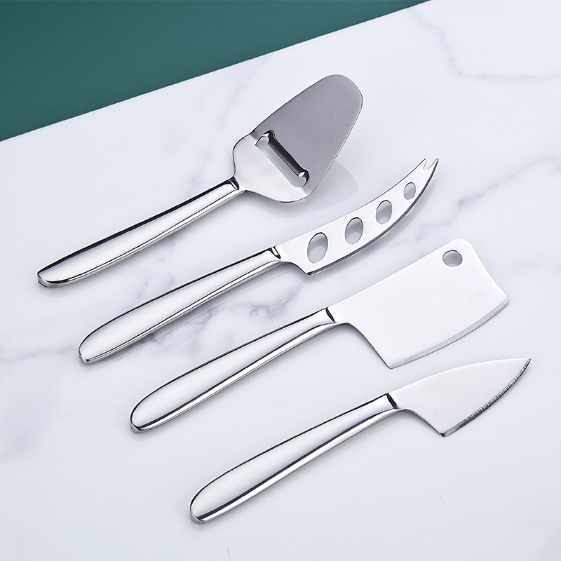 Stainless steel cheese slicer, cheese knife, butter cheese scraper, spatula, pointed double-fork narrow-edge knife, baking tool details Picture