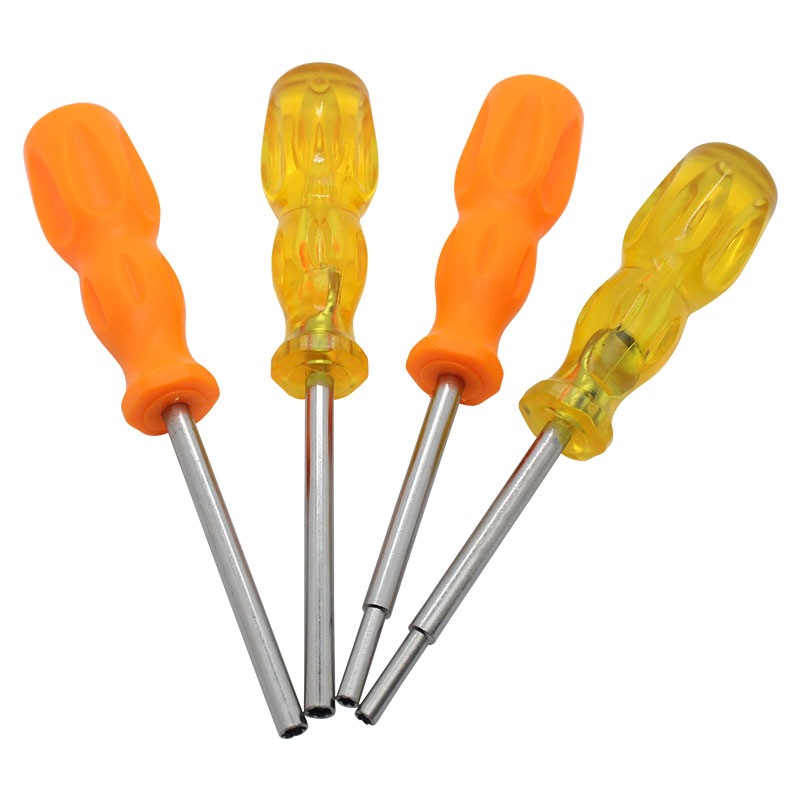 Suitable for game consoles N64/SFC/GB/NES/NGC disassembly sleeve tools with 3.8 and 4.5mm screwdriver bits Specification drawing