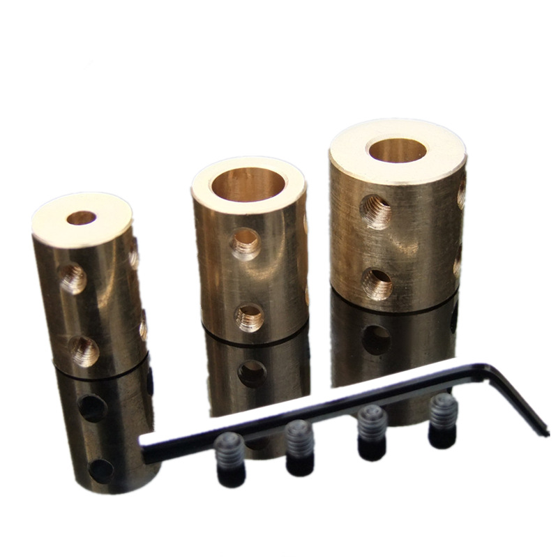 Large cylindrical coupling, rigid coupling, pure copper motor coupling, copper sleeve, model ship parts Item Picture