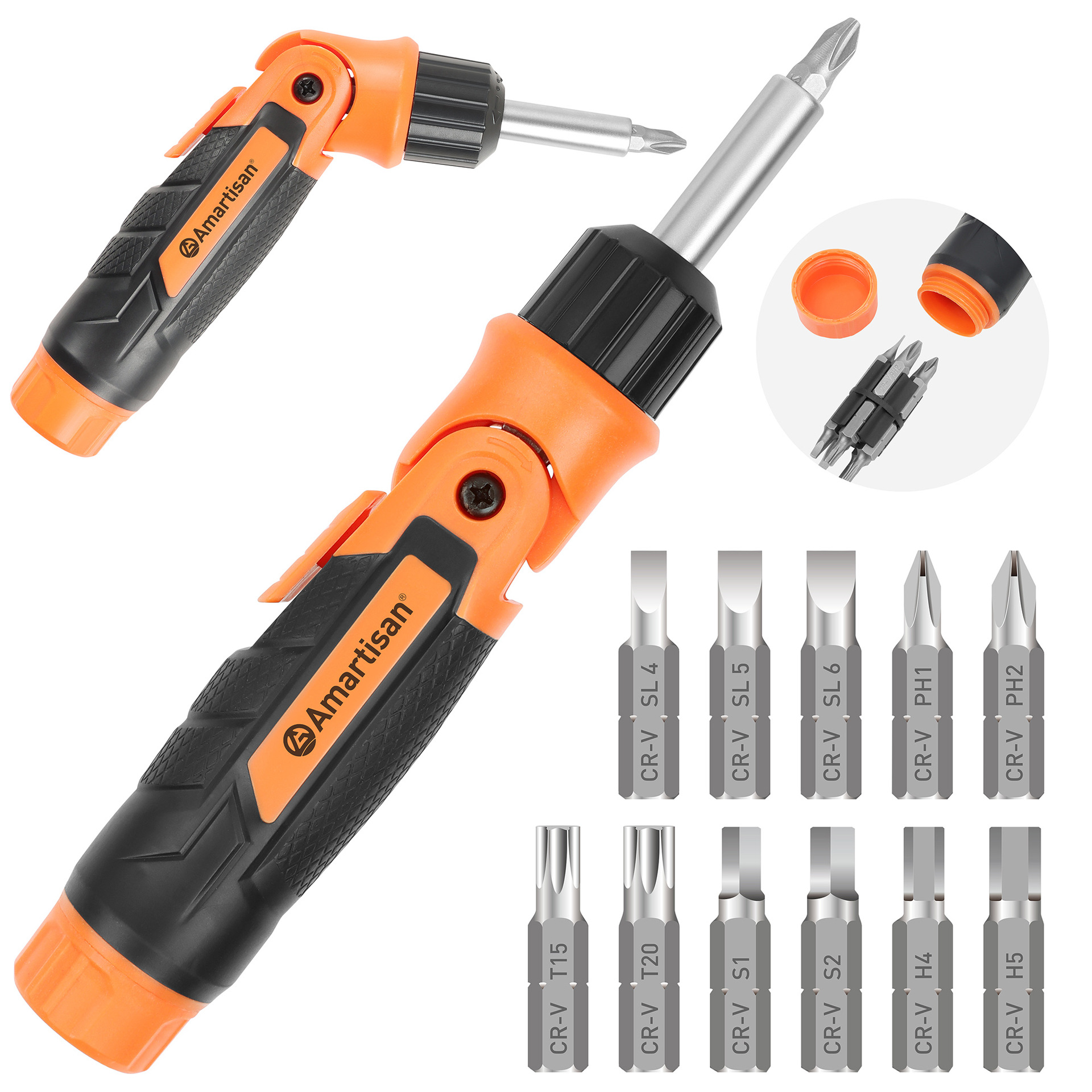 12/1 Multi-position ratchet screwdriver, 60-degree adjustable precision screwdriver, starting from one piece Item Picture